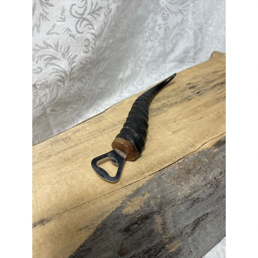 Africa Horn Springbok Antelope Antler Black Bottle Can Opener Unique Gift Barwar